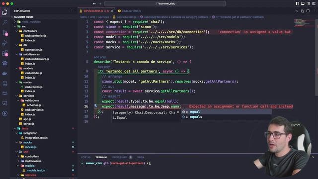Testando a Rota GET da API RESTful - Testes Unitários e de Integração com Mocha, Chai e Sinon ? смотреть онлайн