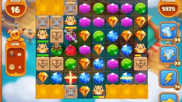 5935 уровень в игре Сокровища Пиратов. смотреть онлайн