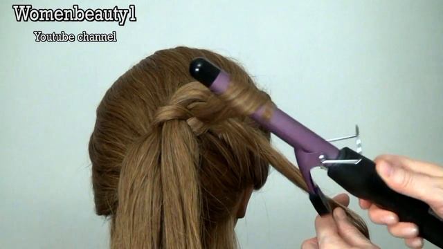 Прическа на длинные волосы. Hairstyle for long hair смотреть онлайн