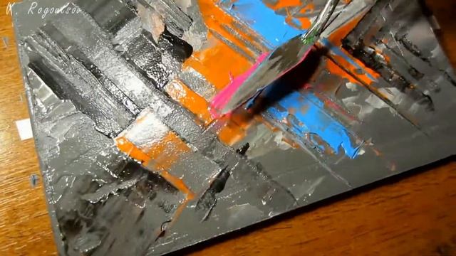 Очень быстро рисуем акрилом абстрактную картину. Расслабление, вдохновение, релаксация под музыку смотреть онлайн