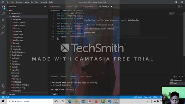 50 session dengan node js смотреть онлайн