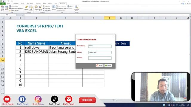 Cara Konversi Text di VBA Excel || How to Conversi Text di userform excel смотреть онлайн
