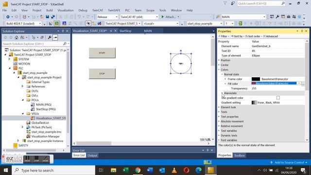 BECKHOFF TwinCAT 3 Start Stop Visualization смотреть онлайн