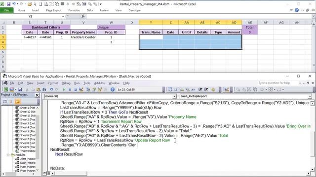Learn How To Create This Excel One-Click Dashboard From Scratch [Property Manager Pt. 4 + Download] смотреть онлайн