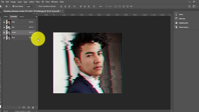 Glitch effect Photoshop tutorial 2023 - Photo Manipulation tutorial смотреть онлайн