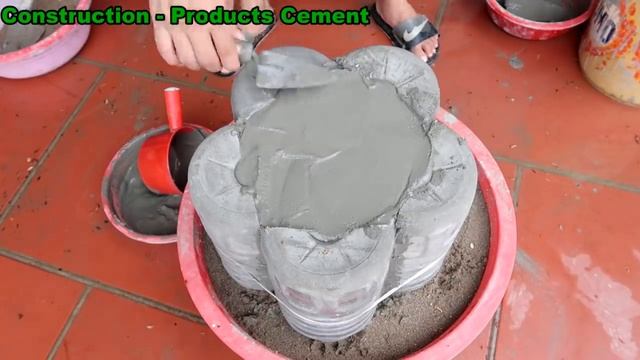 How To Make Cement Pots Easily From Plastic Bottles At Home For You смотреть онлайн