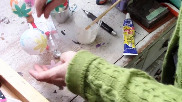 Easy DIY Decoupage Glass Ornaments