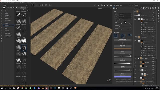Как сделать ТАЙЛЯЩУЮСЯ ТЕКСТУРУ в Substance Paintere на примере тропинки. ПРИНЦИПЫ ТАЙЛИНГА. Tiling смотреть онлайн