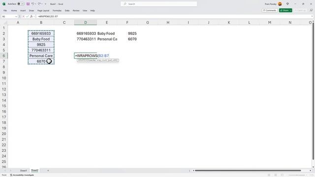 Data Transformation | WRAPROWS, TOCOL | Combine Multiple Range in Excel смотреть онлайн
