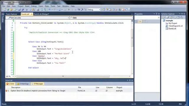 VB.NET Option Strict, Message Boxes, Focus and Select Case смотреть онлайн