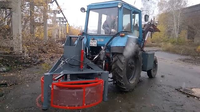 132 Фреза для люков ФЛ-140 на МТЗ (Беларус) / Cutters for manholes смотреть онлайн