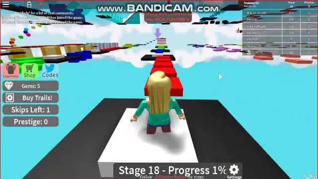 Roblox паркур Mega Fun Obby смотреть онлайн