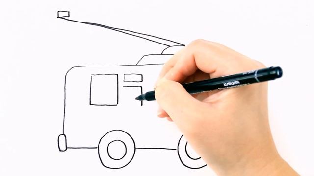 Как нарисовать ТРОЛЛЕЙБУС / Мультик раскраска для детей / Раскрась Ка смотреть онлайн