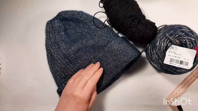 Шапочка с подкладом, как связать подклад в шапке, шапка спицами, двойная шапка смотреть онлайн