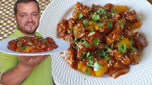 Свинина по-китайски в кисло-сладком соусе или Го Бао Жоу. 4K