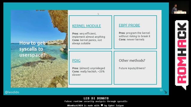 #RomHack2020 - Leo Di Donato - Falco: runtime security analysis through syscalls смотреть онлайн