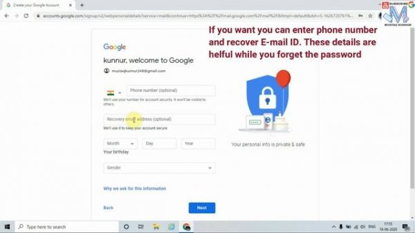 How To Create Gmail Account 2020|How to Create a Gmail Email Account without mobile number