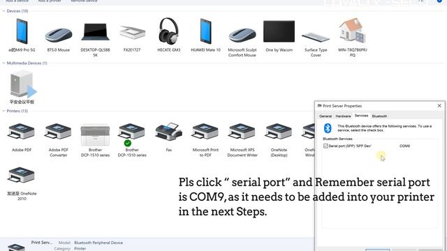 Bluetooth Print server printer adapter for USB Printer via WINDOWS смотреть онлайн