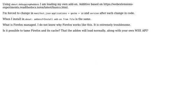 Why is my updated "manifest.json" not being reflected in Firefox? смотреть онлайн