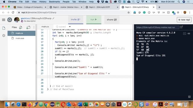 L35 F19CSE1321S01 Discussed 2D Array operartions with C#, C++ and Java смотреть онлайн