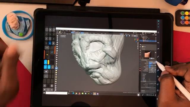 Sculpting in Blender on an iPad Pro with Apple Pencil, using Easy Canvas & Tablet Pro смотреть онлайн