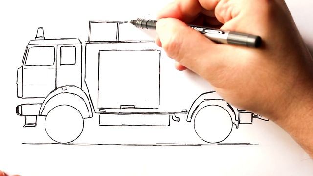 Как нарисовать Пожарную Машину ? Рисуем Пожарную Машину ? смотреть онлайн