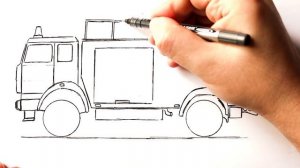 Как нарисовать Пожарную Машину ? Рисуем Пожарную Машину ?