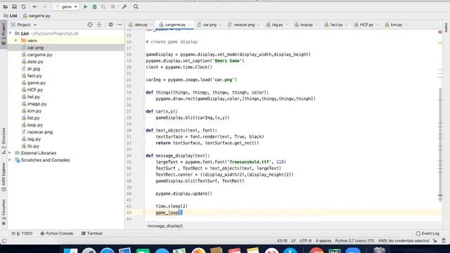 How to Make a car race Game in Python ( Py) смотреть онлайн