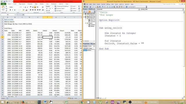 VBA - for loops, iterator and using cells смотреть онлайн