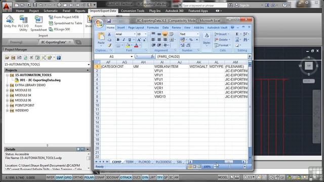 Part 35 Exporting and importing data; Autocad Electrical Tutorial смотреть онлайн