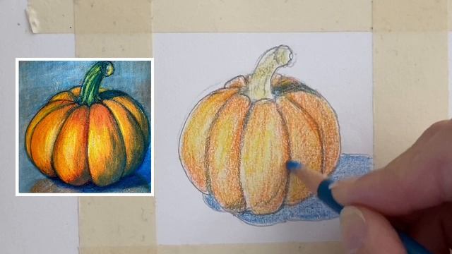 How To Draw And Shade A Pumpkin With Colored Pencils смотреть онлайн