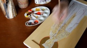 Процесс написания иконописного образа в мастерской "Икона Мира"