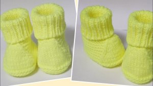 Пинетки спицами от 0 до 3 мес.