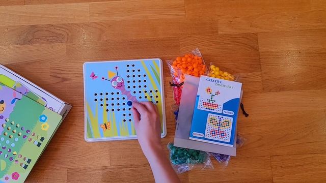 Мозаика с трафаретами и мелкими гвоздиками (обзор китайского бренда) Развивающая игра, детская смотреть онлайн