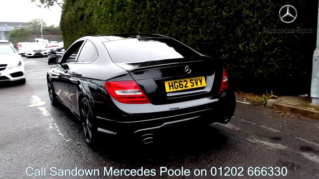 2012 Mercedes Benz C Class Coupe Sport Plus 3 5l Black HG62SVY for sale at Sandown Mercedes Poole 1 смотреть онлайн