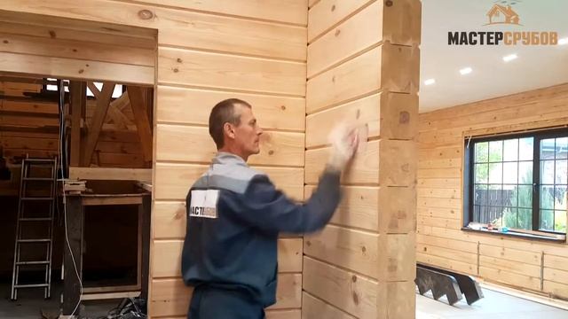 Шлифовка клееного бруса от профессионалов компании Мастер Срубов смотреть онлайн