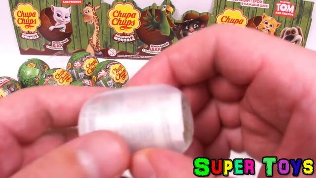 Чупа Чупс Говорящий Кот Том и друзья/Choco Balls Chupa Chups Tom Cat and Friends Surprise eggs toys смотреть онлайн