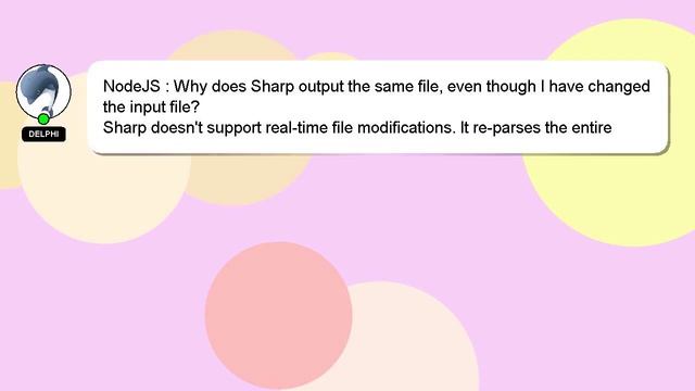 NodeJS : Why does Sharp output the same file, even though I have changed the input file? смотреть онлайн