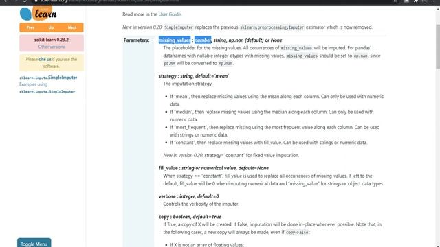 how to fill missing values in dataset-scikit learn imputation смотреть онлайн