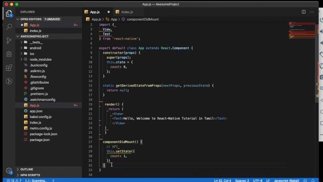 React / React Native component lifecycle. React Native Tamil. PART 4 смотреть онлайн