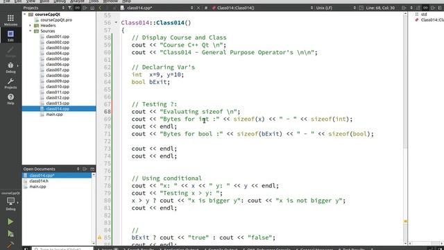 Course C++ Qt with Creator 014 Purpose General Operators смотреть онлайн
