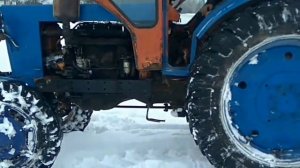 Испытания после ремонта трактора Т-40 / тест работы насоса НШ-32-10