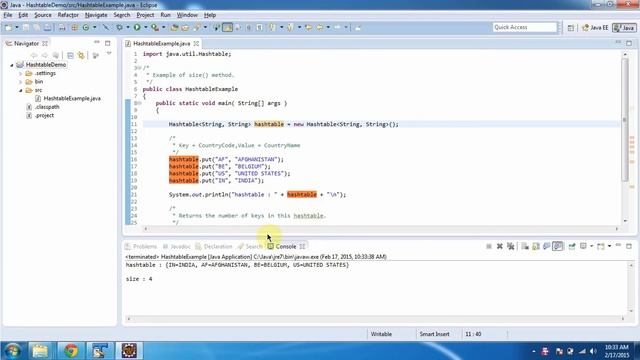 How to check the size of the Hashtable? | Hashtable (Size) | Java Collection Framework смотреть онлайн