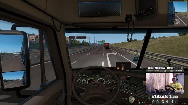 [ETS 2] *На Freightliner Argosy с собственным скином на 18 ступенчатой * смотреть онлайн