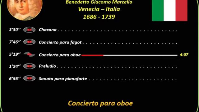 Marcello, Benedetto (1696-1739) Venecia (Italia) Chacona-Conciertos Fagot y oboe-Preludio-Sonata смотреть онлайн