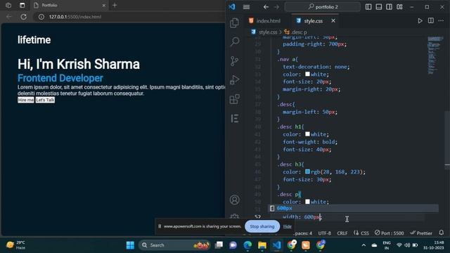 { Personal Portfolio ❤️? } Website using HTML & CSS | lifetime Coding смотреть онлайн