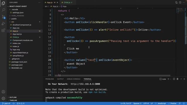 React Cheat Sheet (Events) - Part 5 смотреть онлайн