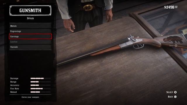 RED DEAD REDEMPTION 2 - DOUBLE-BARRELED SHOTGUN (WEAPONS & WEAPON CUSTOMIZATION/SHOWCASE) смотреть онлайн
