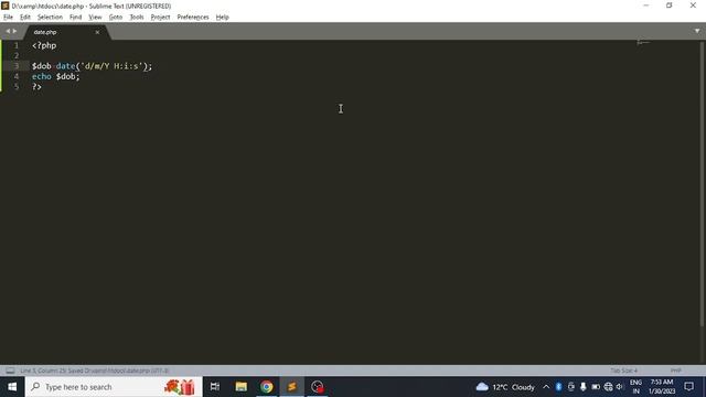 Date function in PHP смотреть онлайн