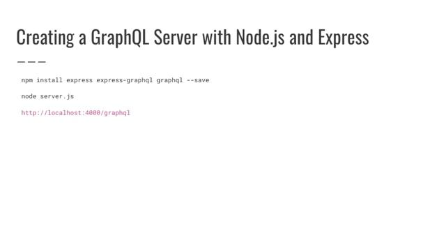 Introduction to GraphQL and creating a GraphQL server with Node.js & Express смотреть онлайн
